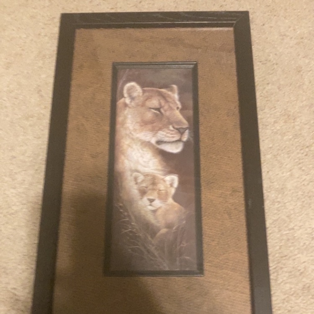 Painting of lions
